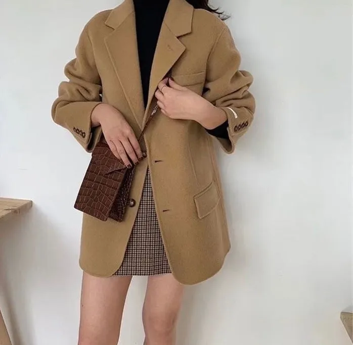 100% Double-Faced Virgin Wool Blazer Coat 🐏