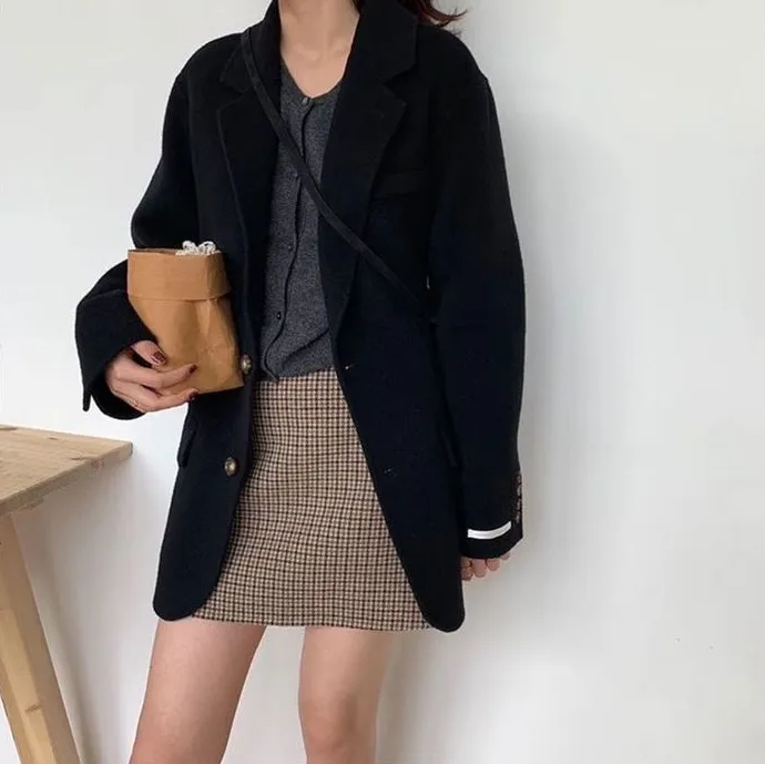 100% Double-Faced Virgin Wool Blazer Coat 🐏