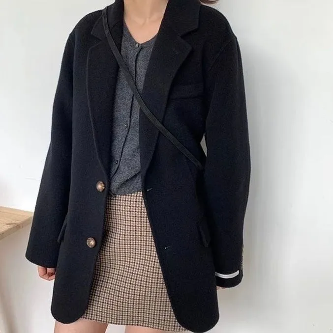 100% Double-Faced Virgin Wool Blazer Coat 🐏