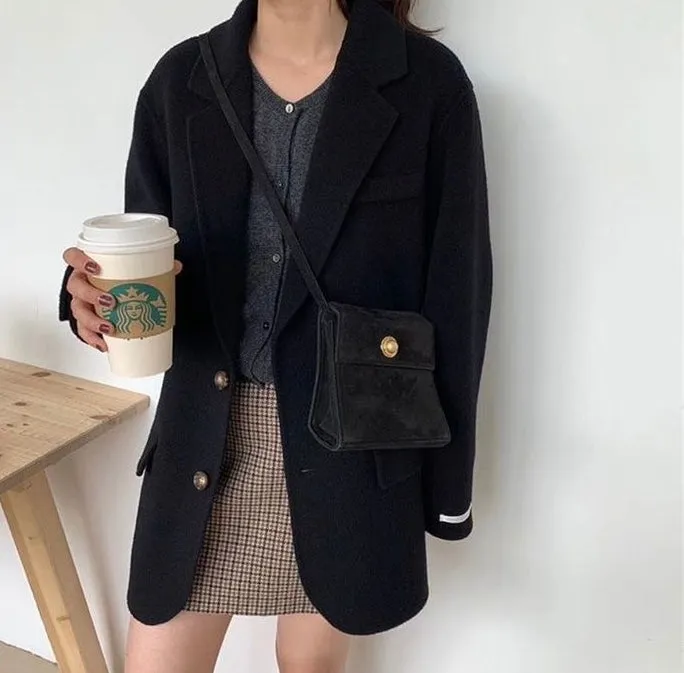 100% Double-Faced Virgin Wool Blazer Coat 🐏