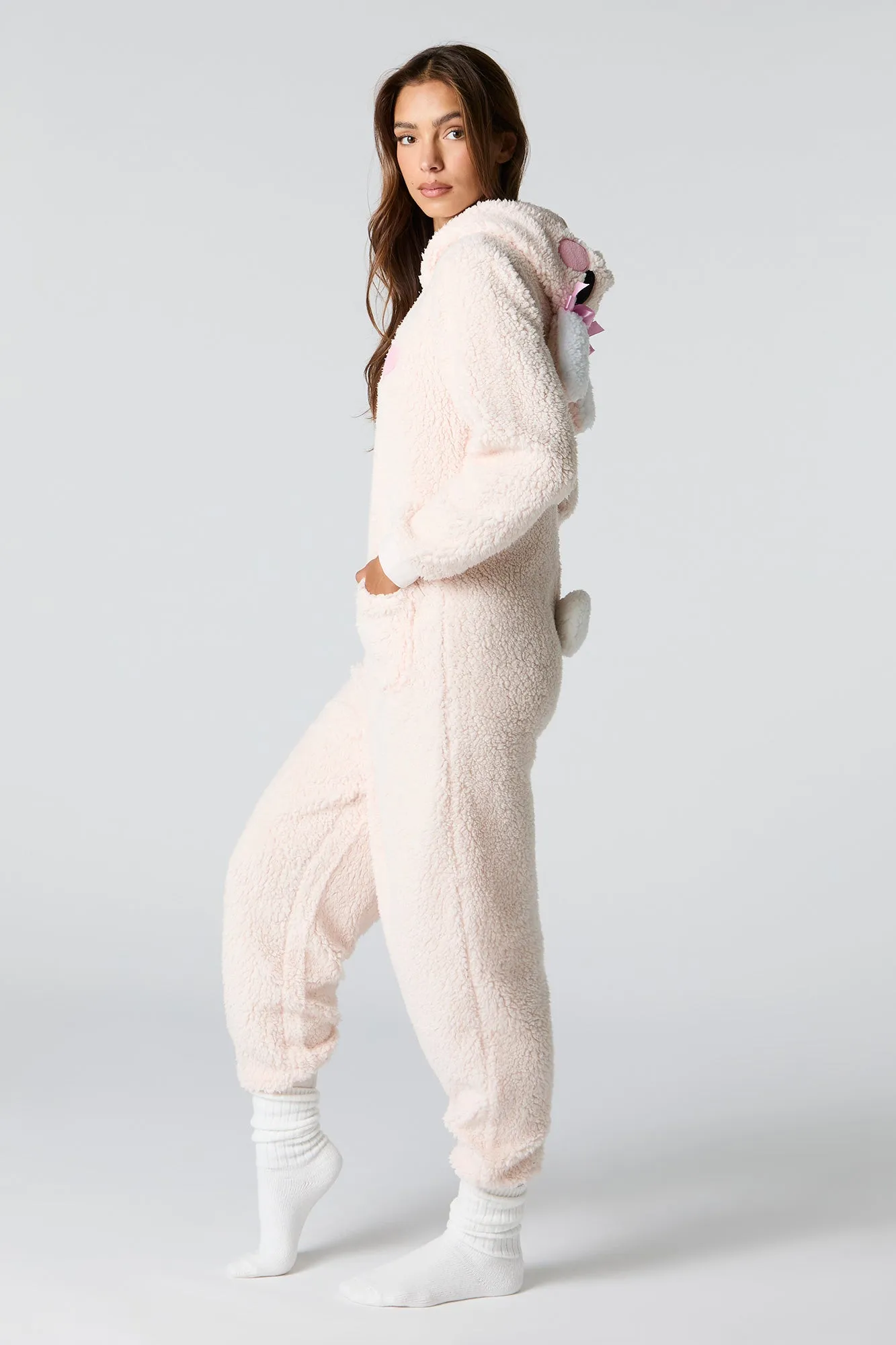 3D Bunny Sherpa Onesie