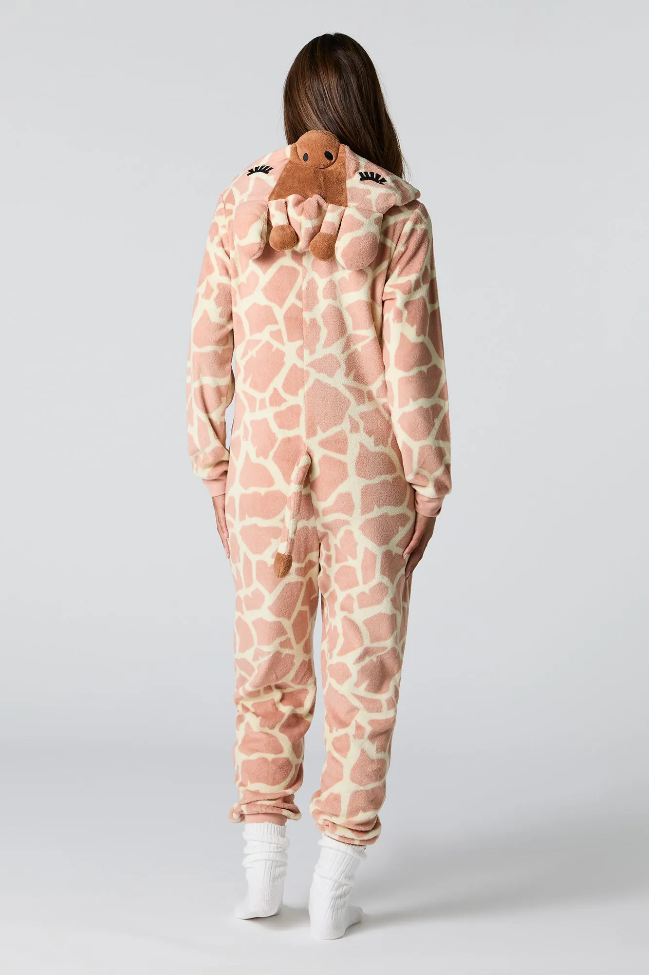 3D Giraffe Sherpa Onesie