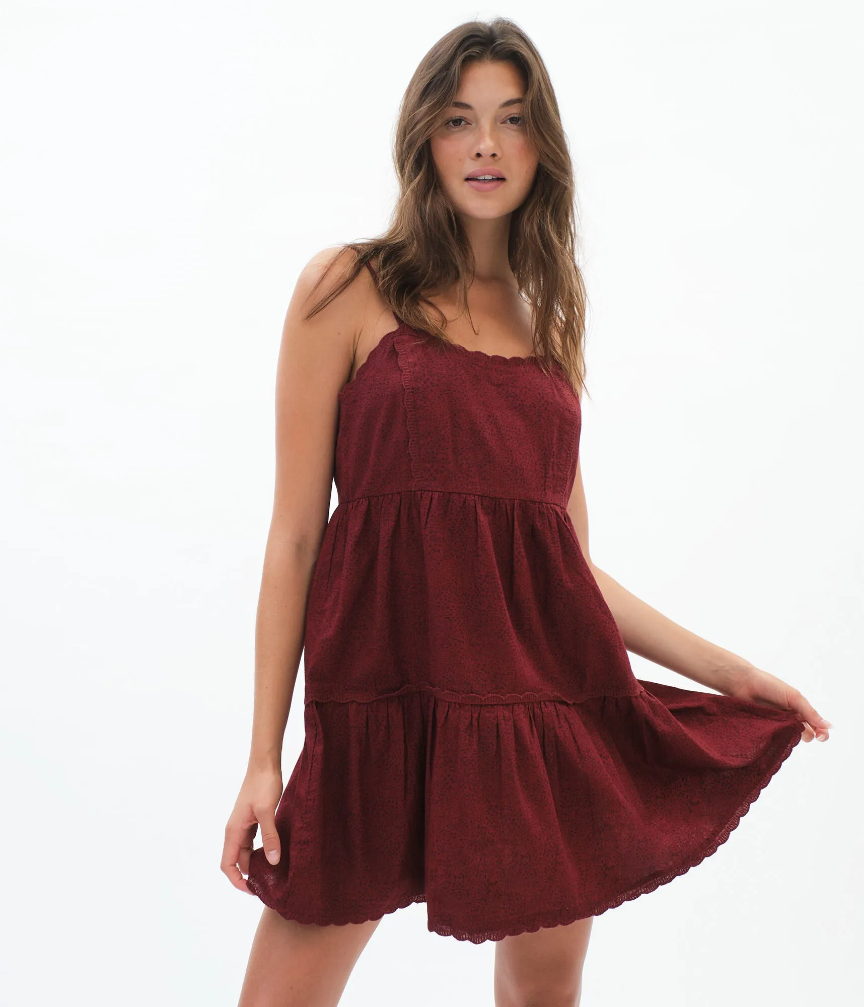 Aeropostale Floral Square-Neck Babydoll Dress