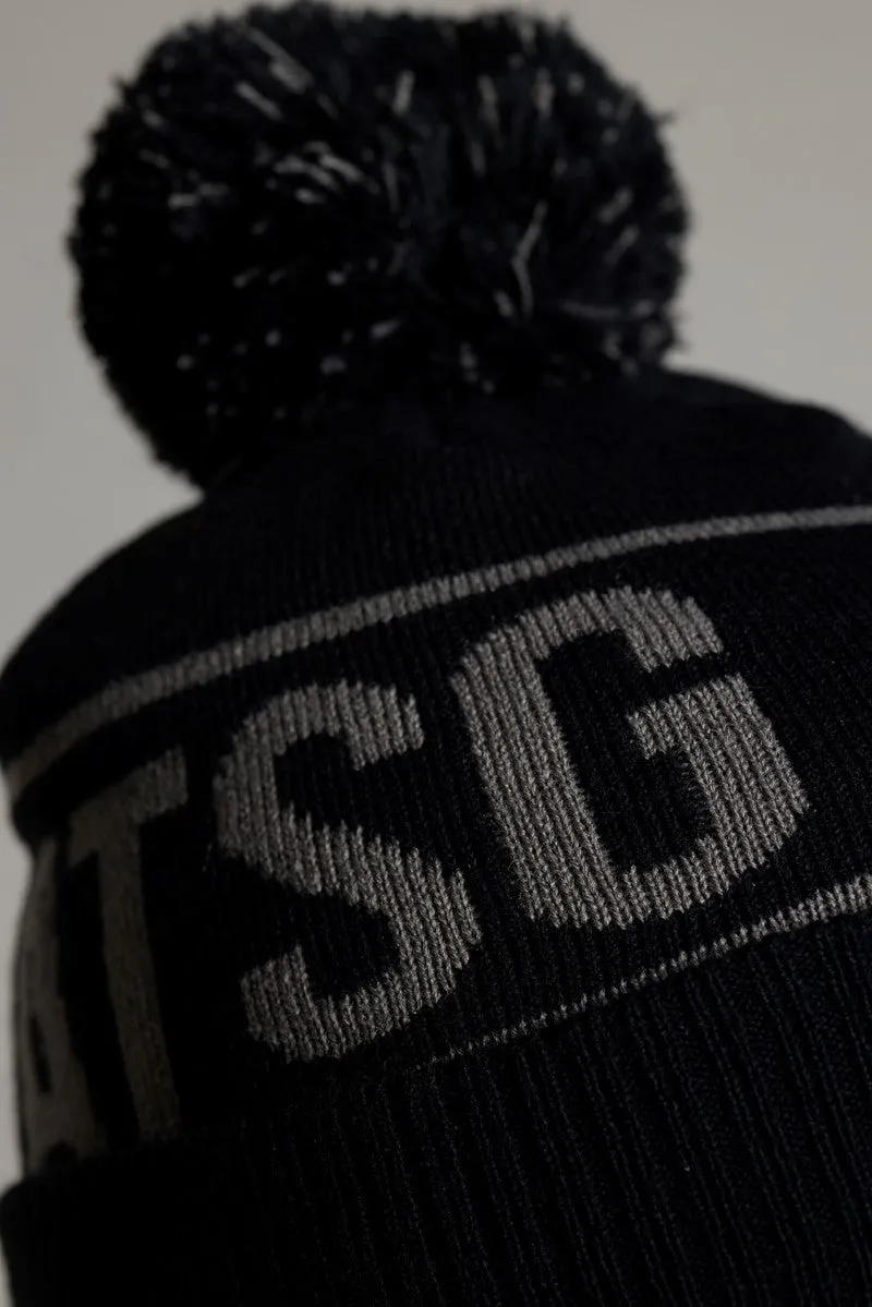 Albert Logo Bobble Hat - Putter Black / Steel