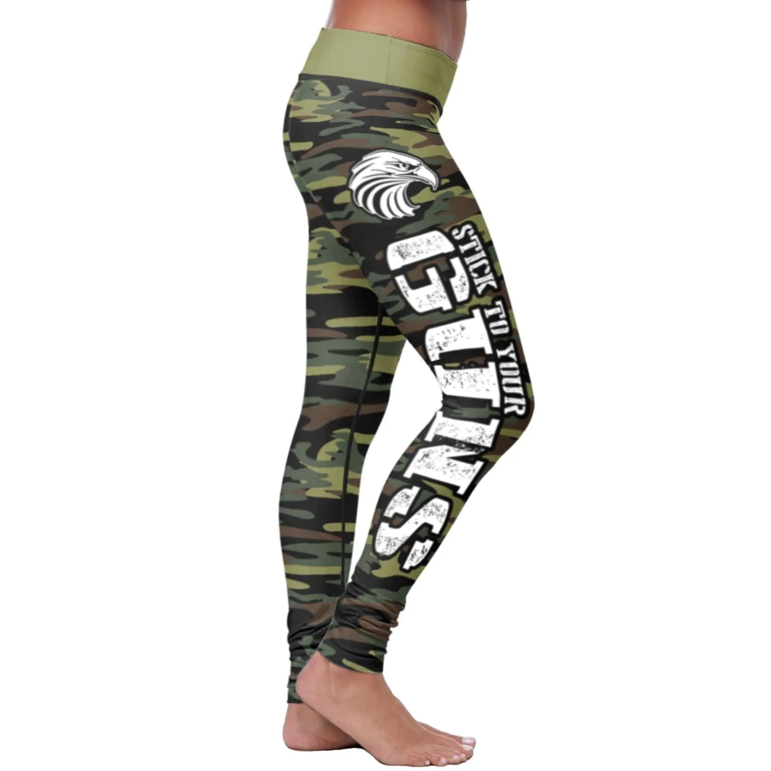 American Patriot Green Camo Leggings