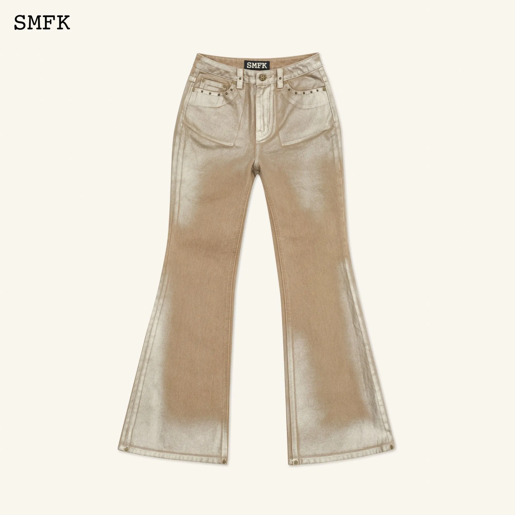 Ancient Myth Golden Snake Flared Jeans