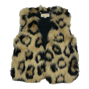 Animal Print Vest Faux Fur & Sherpa Michael By Michael Kors, Size S