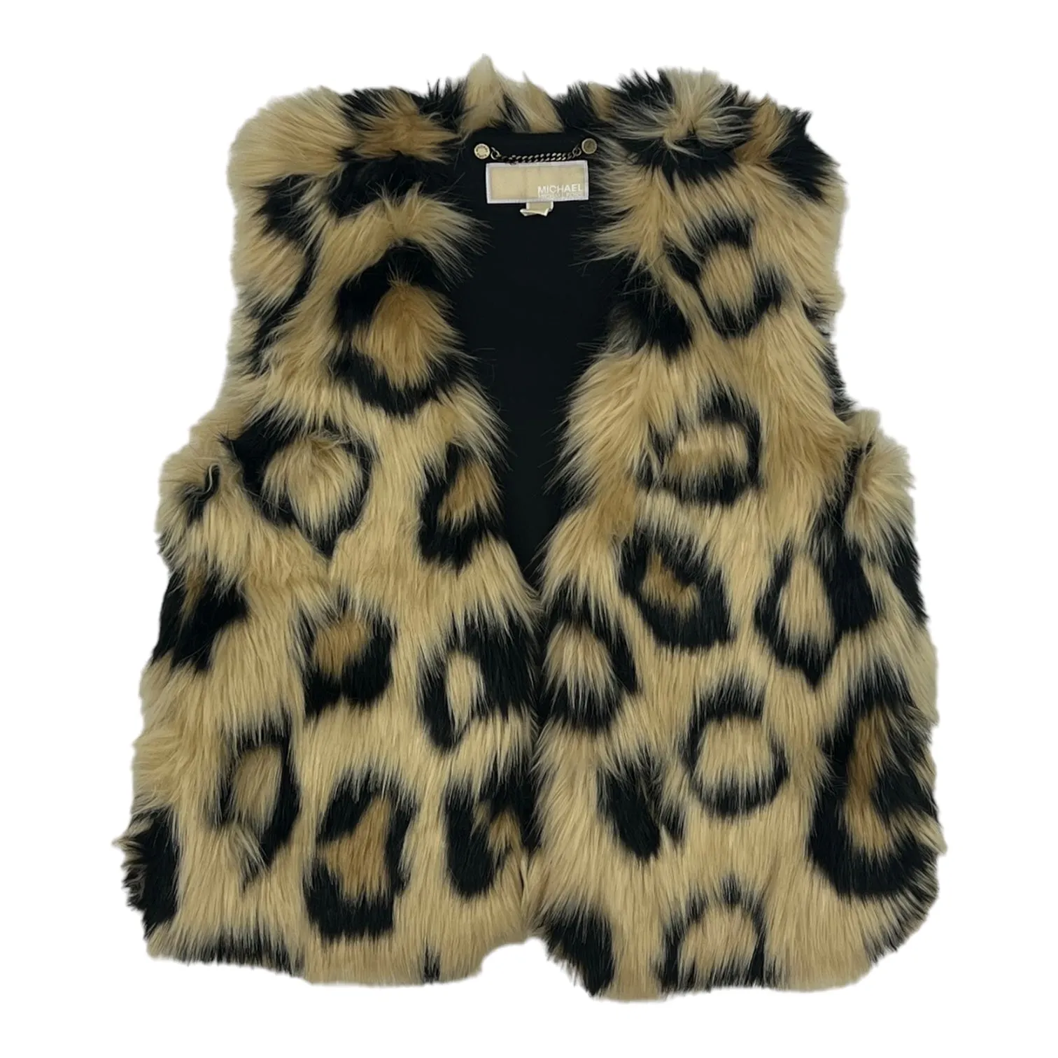 Animal Print Vest Faux Fur & Sherpa Michael By Michael Kors, Size S