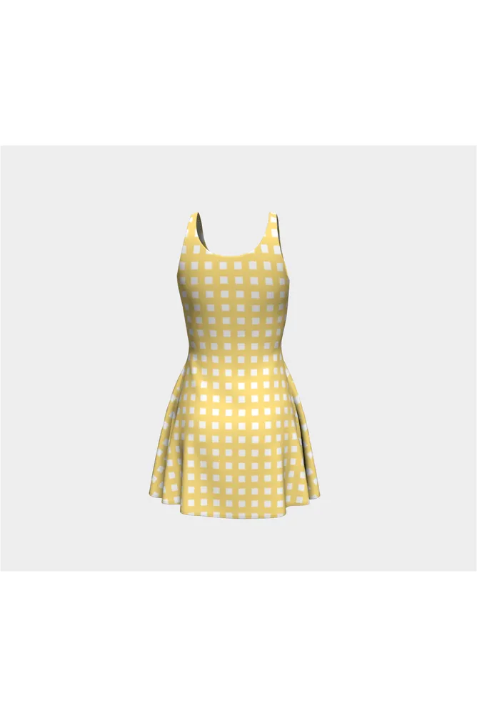 Aspen Gold Gingham Flare Dress