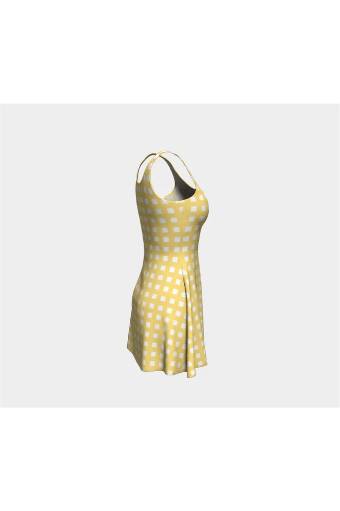 Aspen Gold Gingham Flare Dress