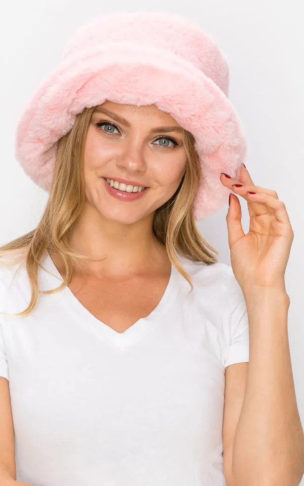 AT350 Faux Fur Fleece Cozy Hat