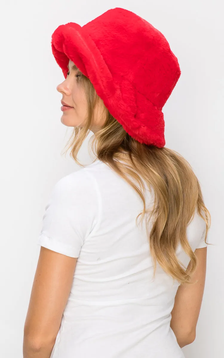 AT350 Faux Fur Fleece Cozy Hat