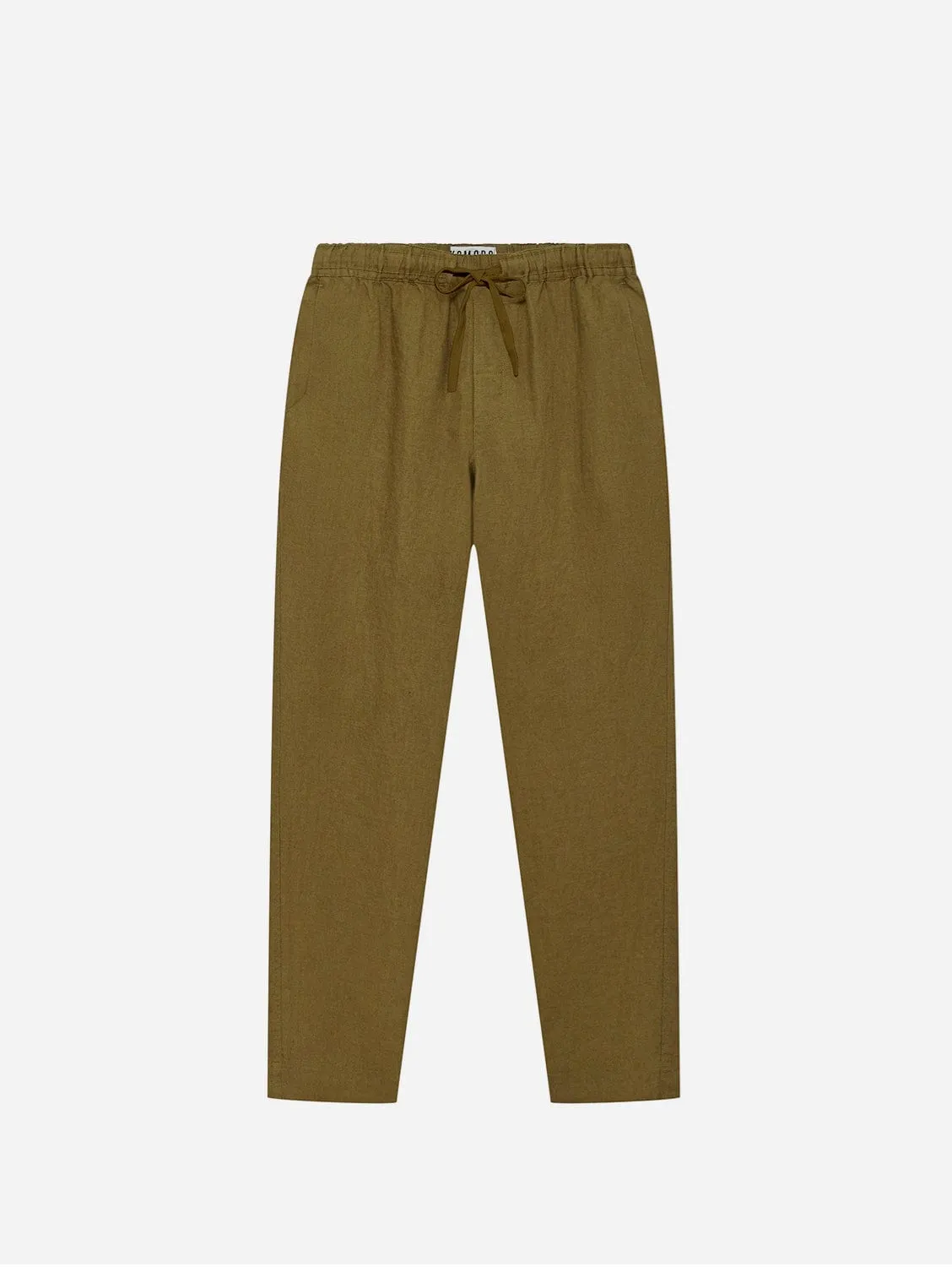 August Men's Organic Linen Trousers | Khaki