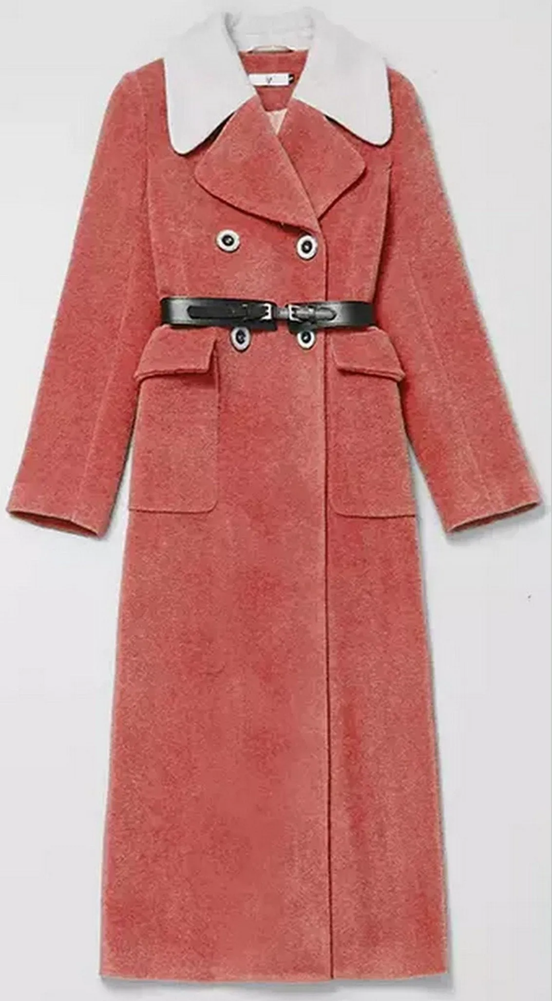 Belted Wool-Blend Coat