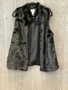 Black Vest Faux Fur & Sherpa Chicos, Size L