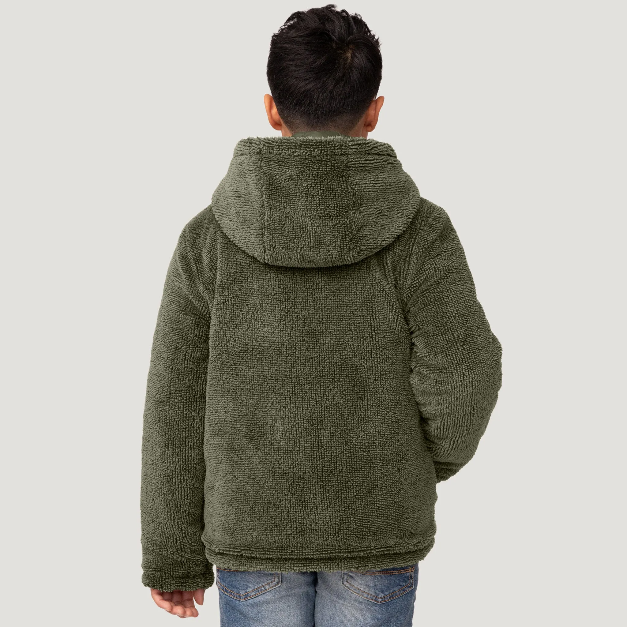 Boys' Quilted Reversible Hooded Jacket