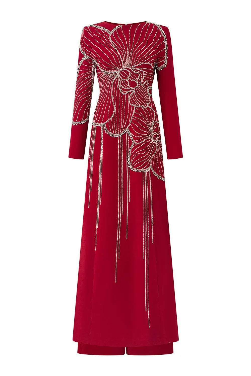 Brillia Sheath Stone Velvet Satin Floor Length Ao Dai