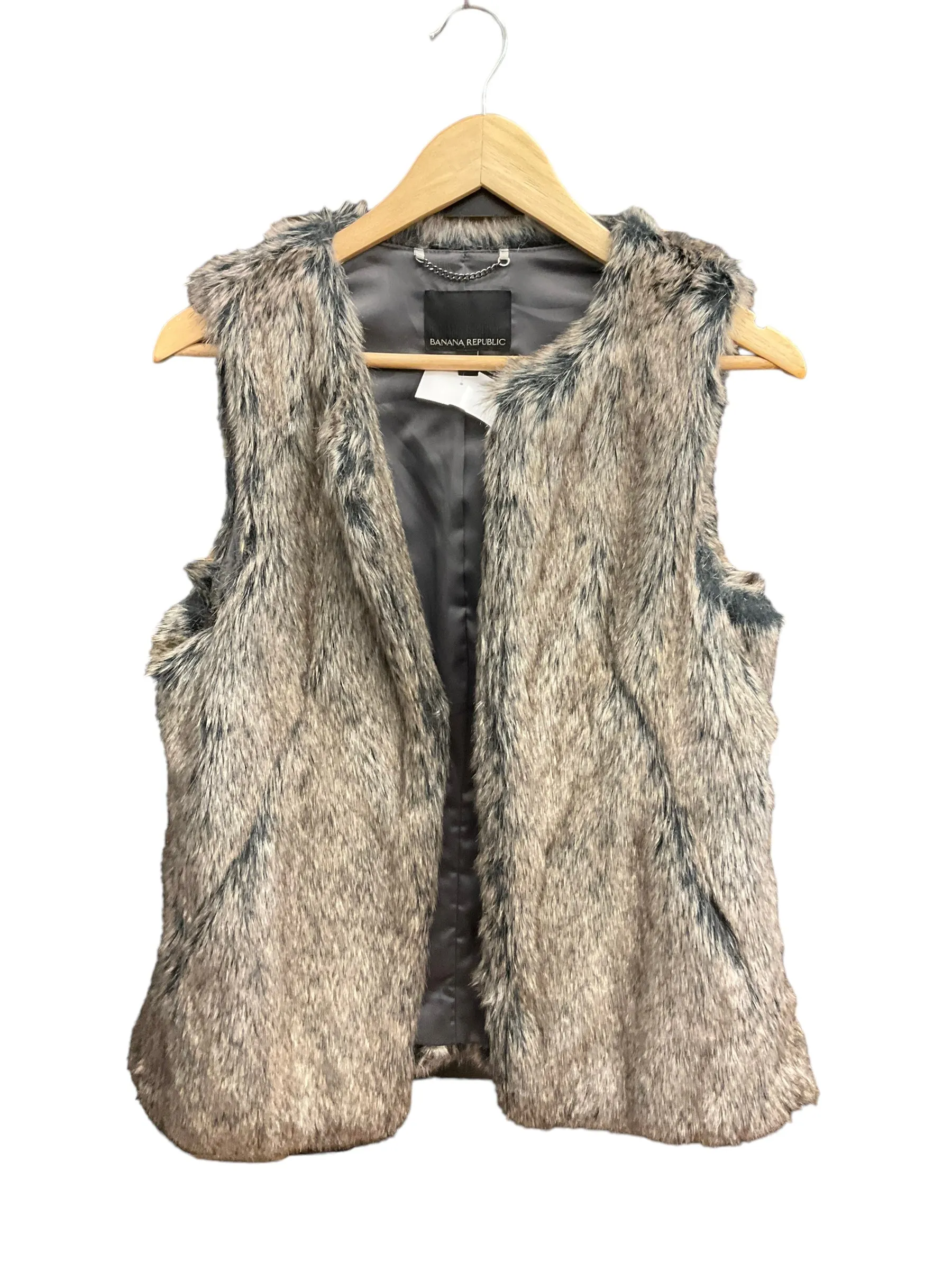 Brown Vest Faux Fur & Sherpa Banana Republic, Size S