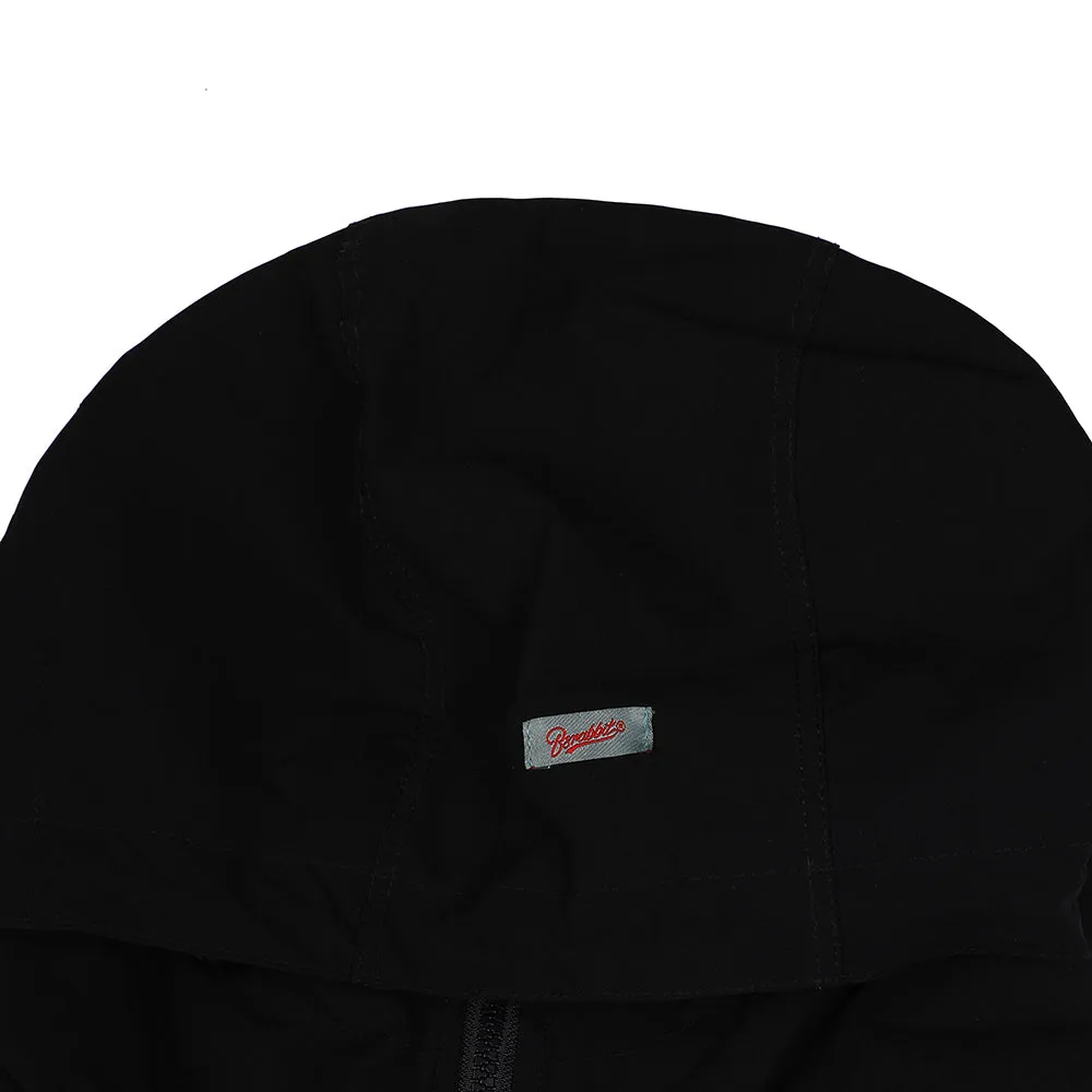 BSM STRETCH HOODED ANORAK JACKET BLACK