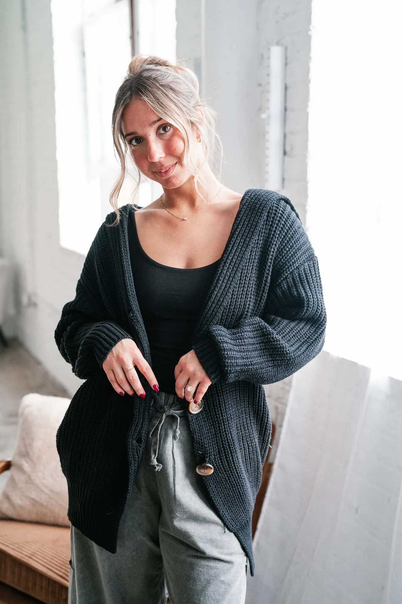 Bundled In Cozy Cardigan