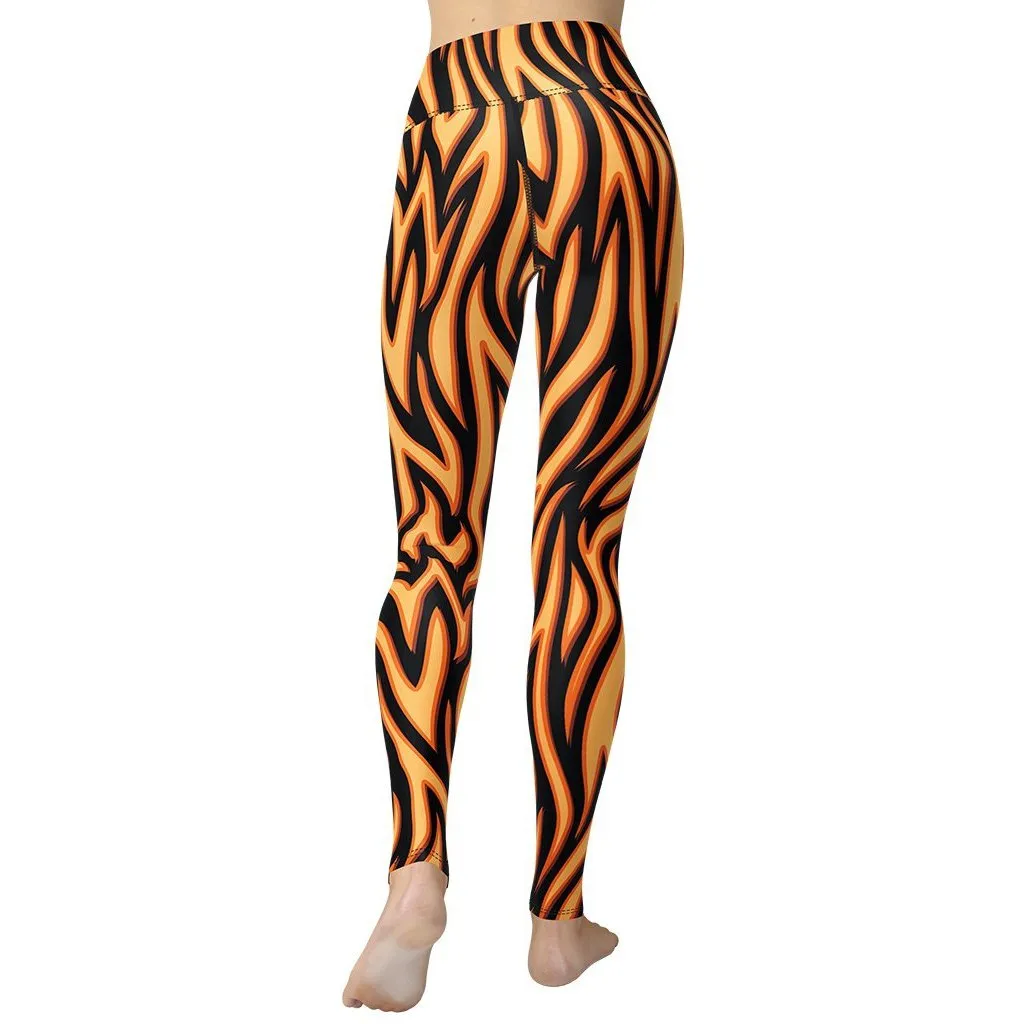 Burning Flame Yoga Leggings