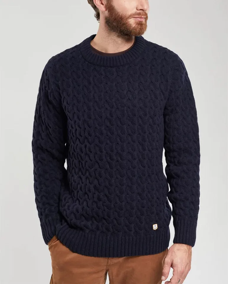 Cable Knit Pullover NAVY