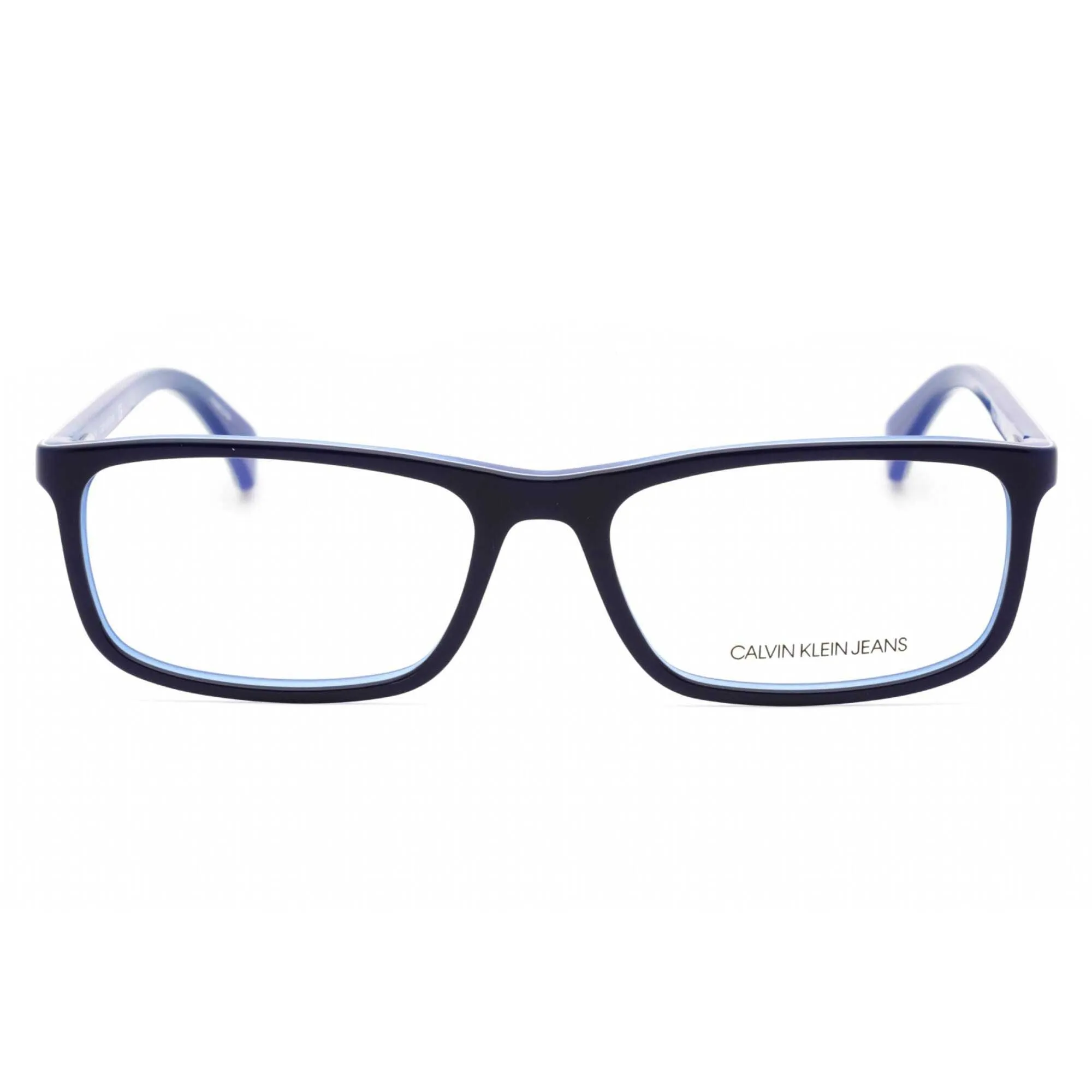 Calvin Klein Jeans Men's Eyeglasses - Blue Acetate Rectangular Frame | CKJ302 404