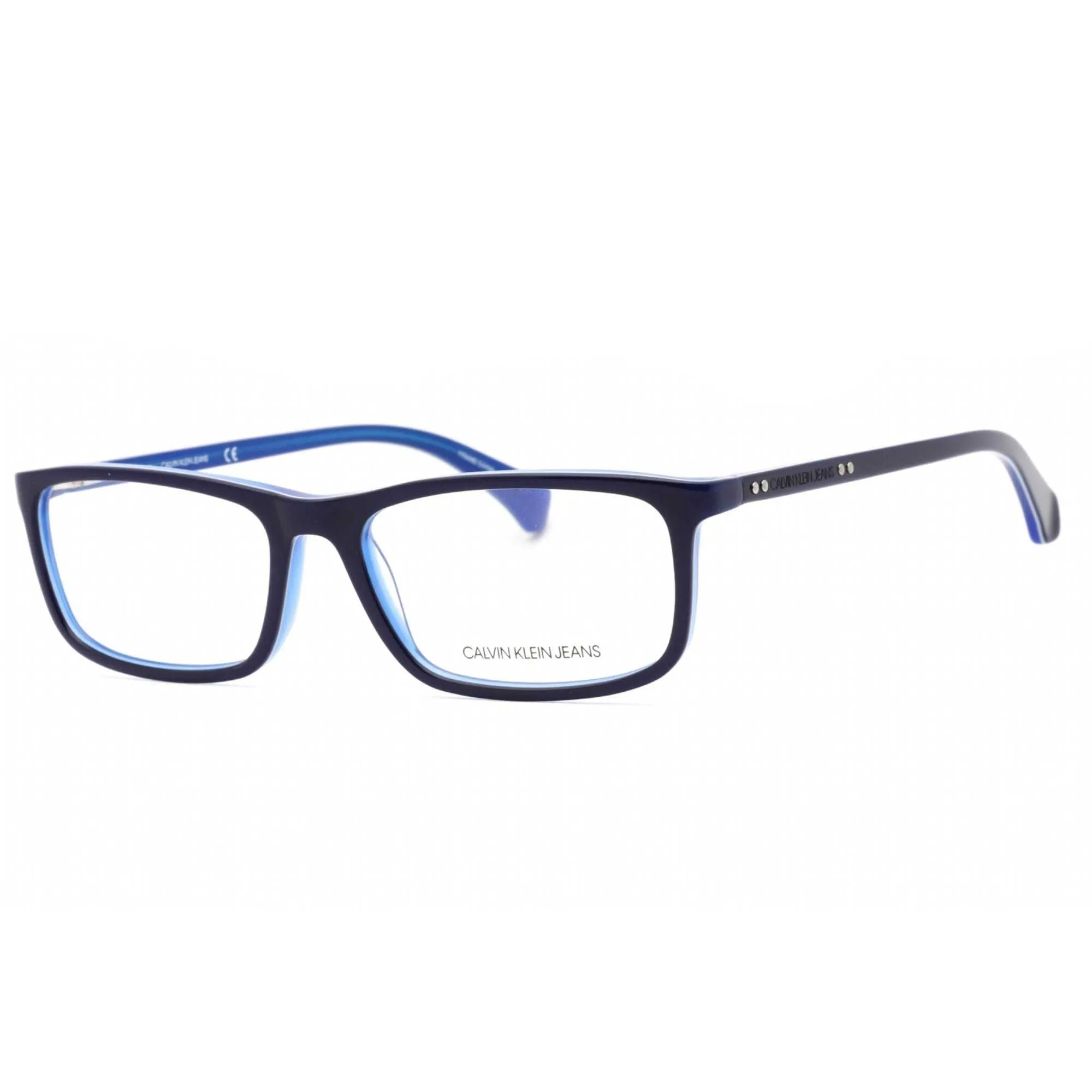 Calvin Klein Jeans Men's Eyeglasses - Blue Acetate Rectangular Frame | CKJ302 404