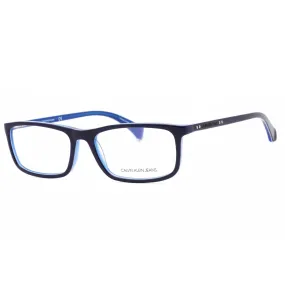 Calvin Klein Jeans Men's Eyeglasses - Blue Acetate Rectangular Frame | CKJ302 404