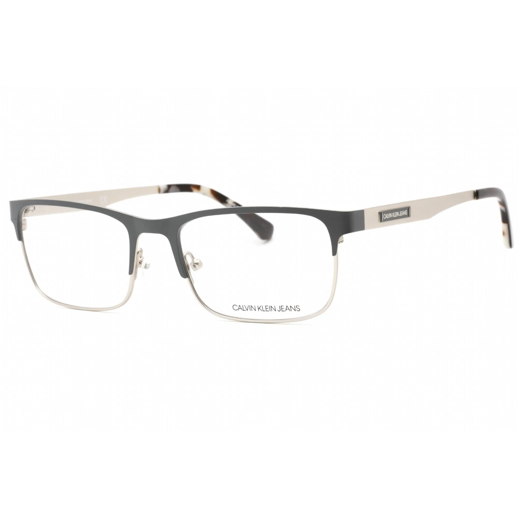 Calvin Klein Jeans Men's Eyeglasses - Charcoal Metal Rectangular Frame | CKJ178 047