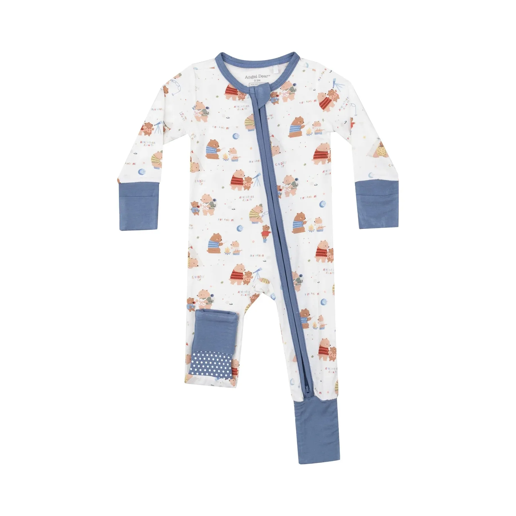 Camping Bear Adventures 2 Way Zipper Convertible Romper/Pajamas