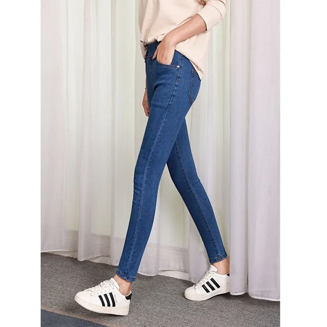 Casual Jeans Stretch Denim  High Waist Jeans