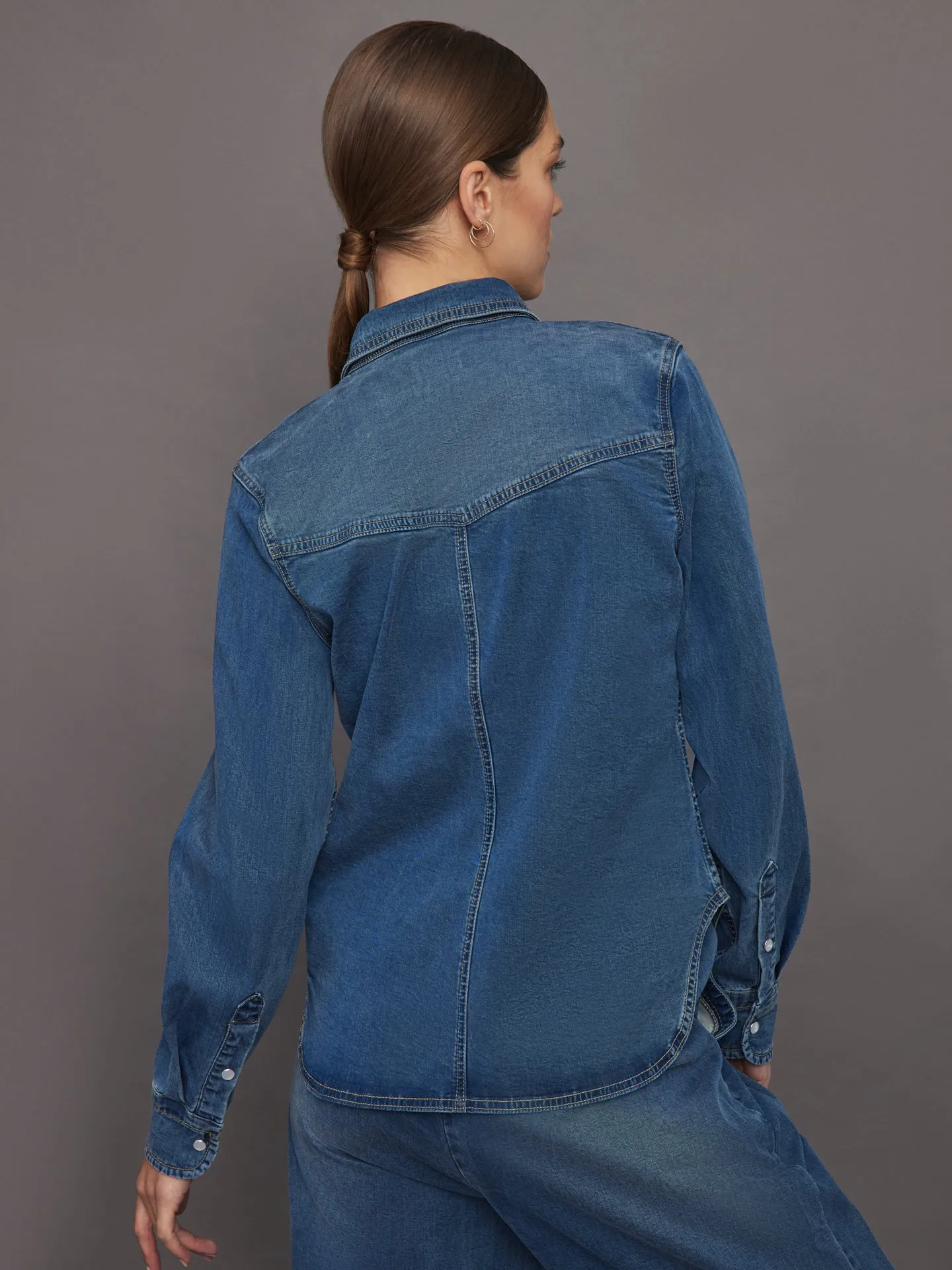 Chambray Denim Shirt - Medium Wash