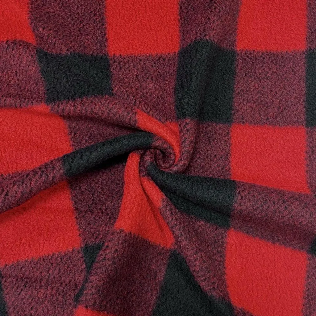 Checkered Sherpa Fur Fabric