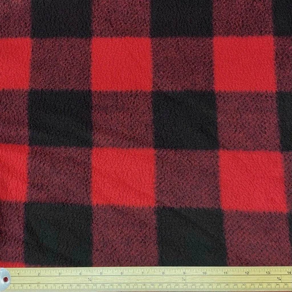 Checkered Sherpa Fur Fabric