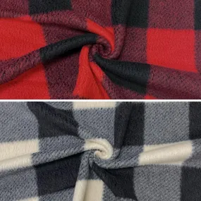 Checkered Sherpa Fur Fabric