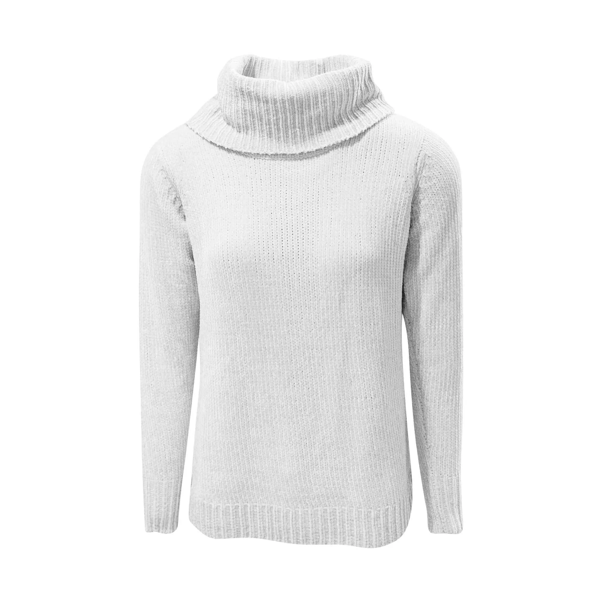 Chenille Roll Neck Jumper - Ivory