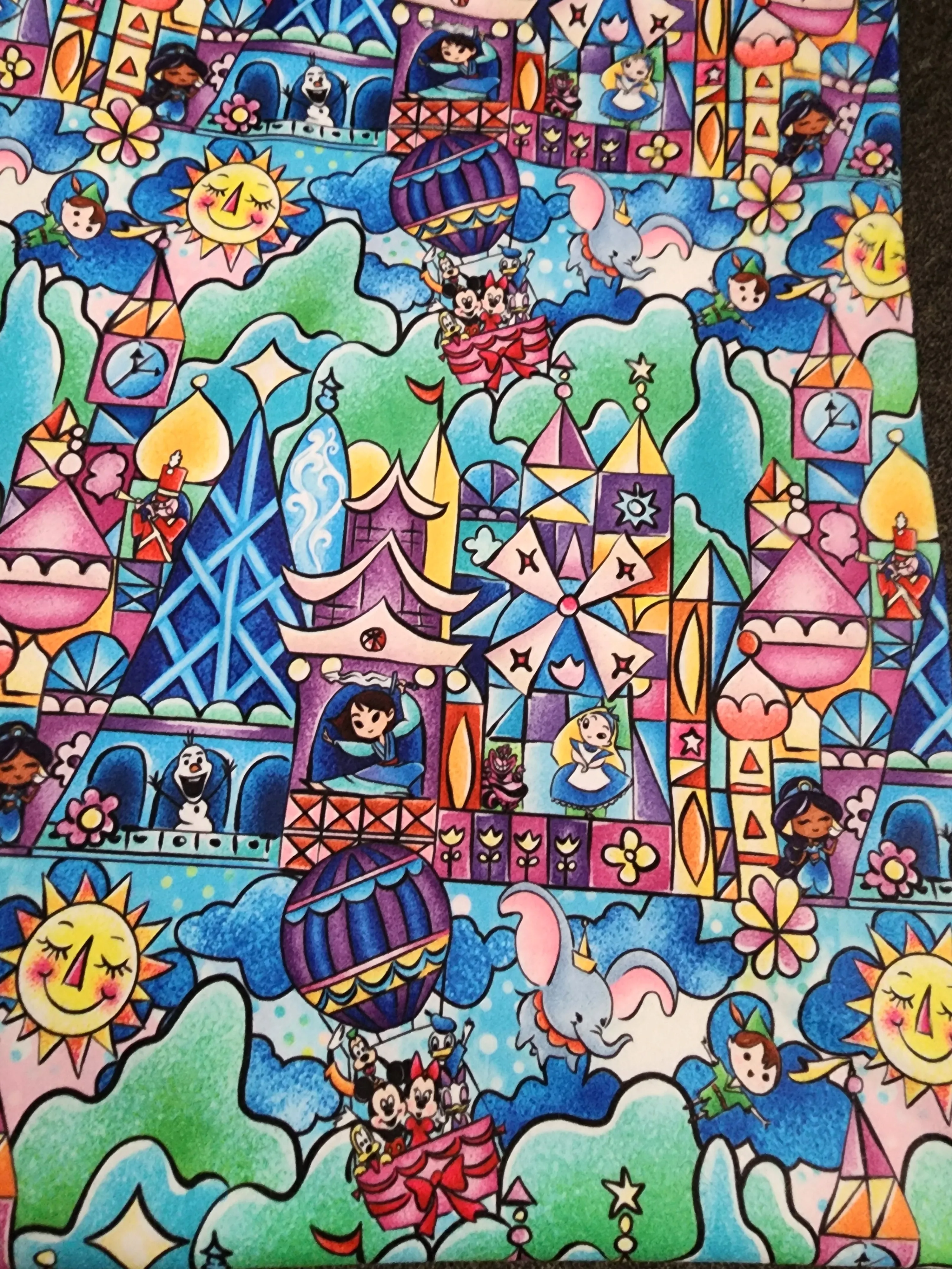 CP Disney It's a Small World Movie Characters Capri Leggings