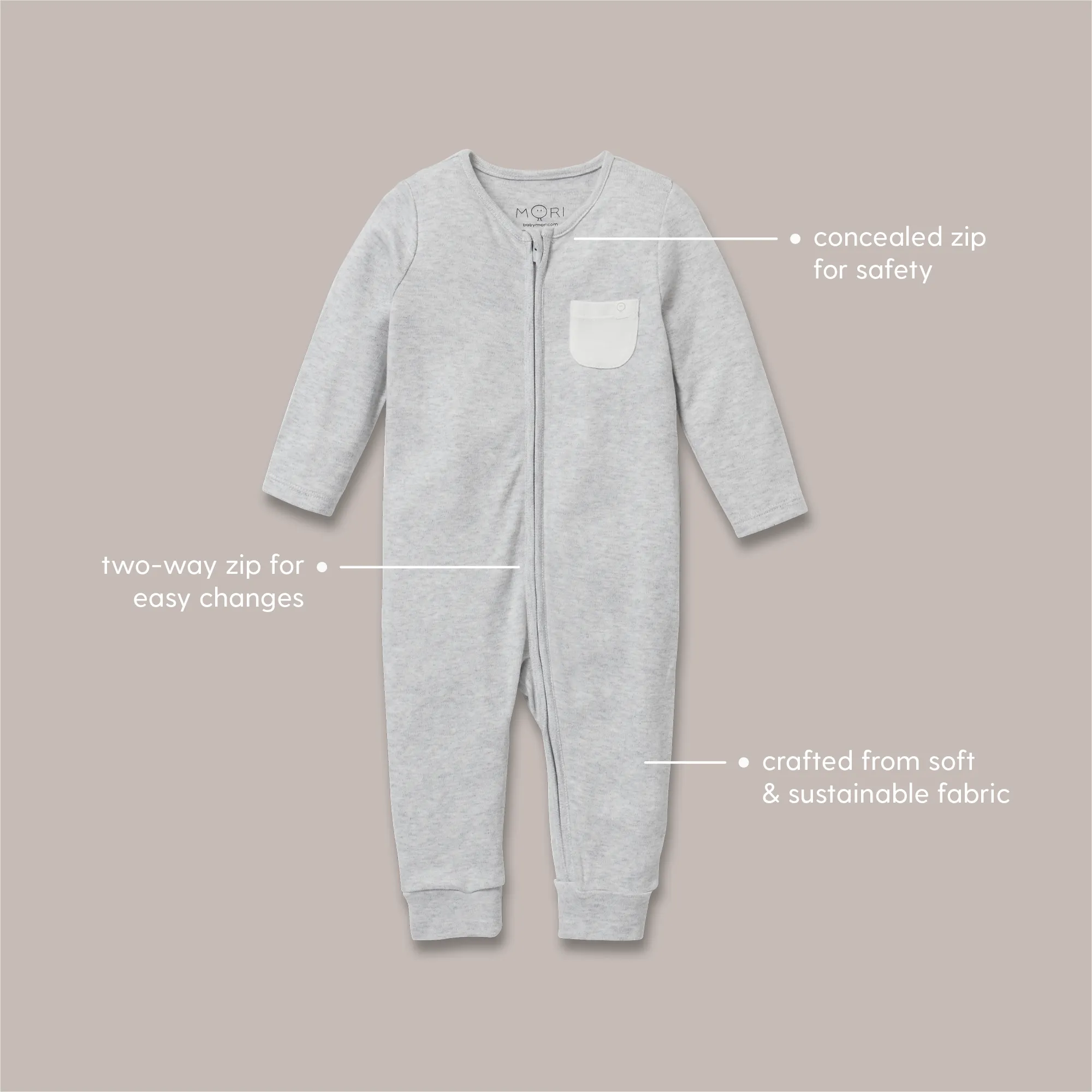 Crab & Shell Clever Zip Romper