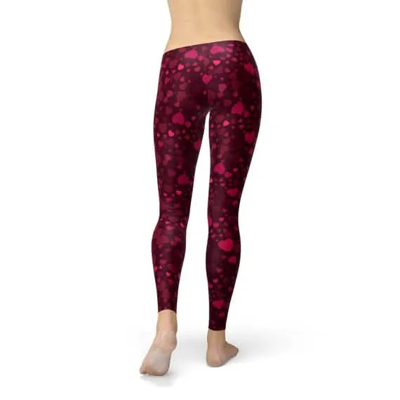 Crimson Heartbeat Performance Leggings