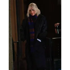 Daddio Dakota Johnson Black Hooded Trench Coat