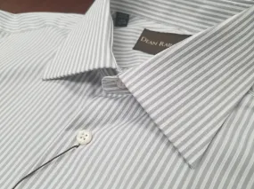 Dean Rainwater 100% Cotton Silver Stripe French Cuff Dress Shirt