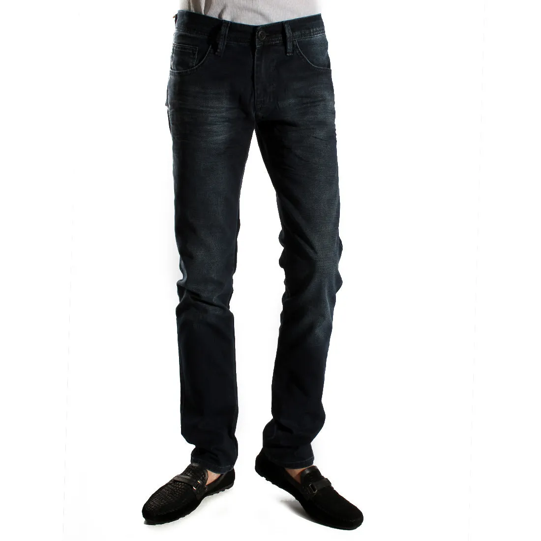 Denim navy Pants/ made in turkey -3372