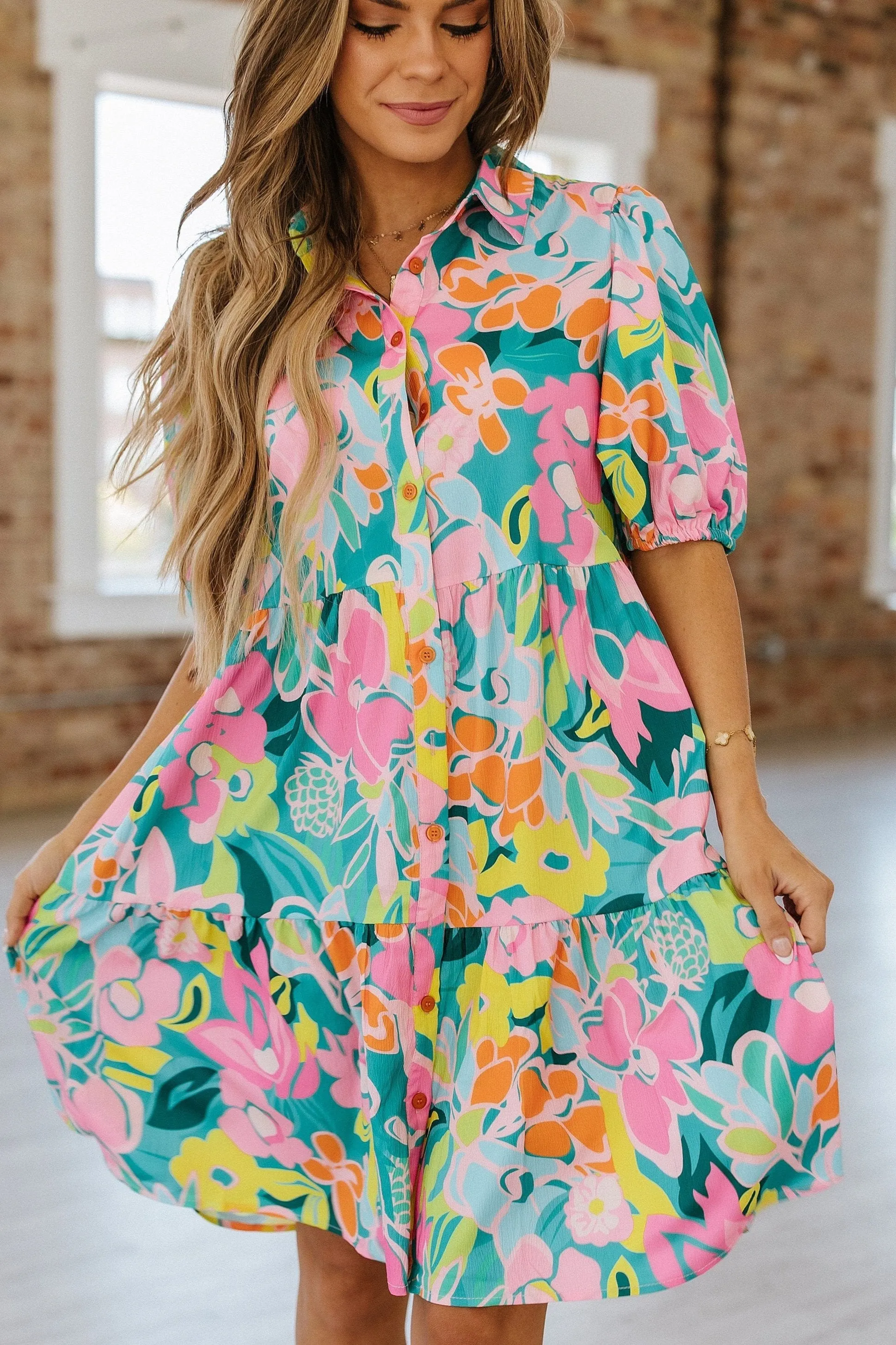 Dex Floral Babydoll Dress | DROPSHIP