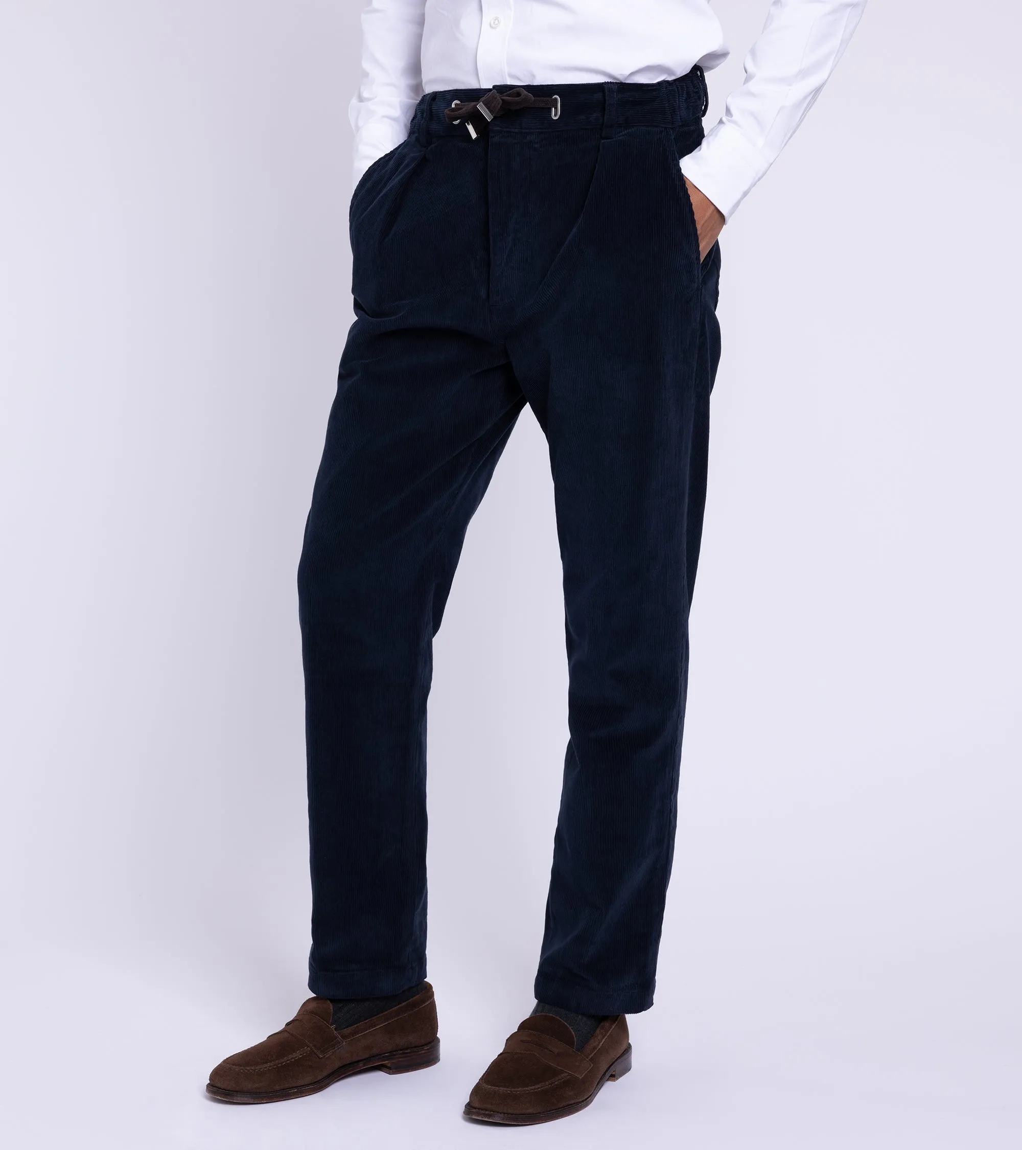 East Harbour Surplus Oxnard Washed Corduroy Easy Trousers: Navy