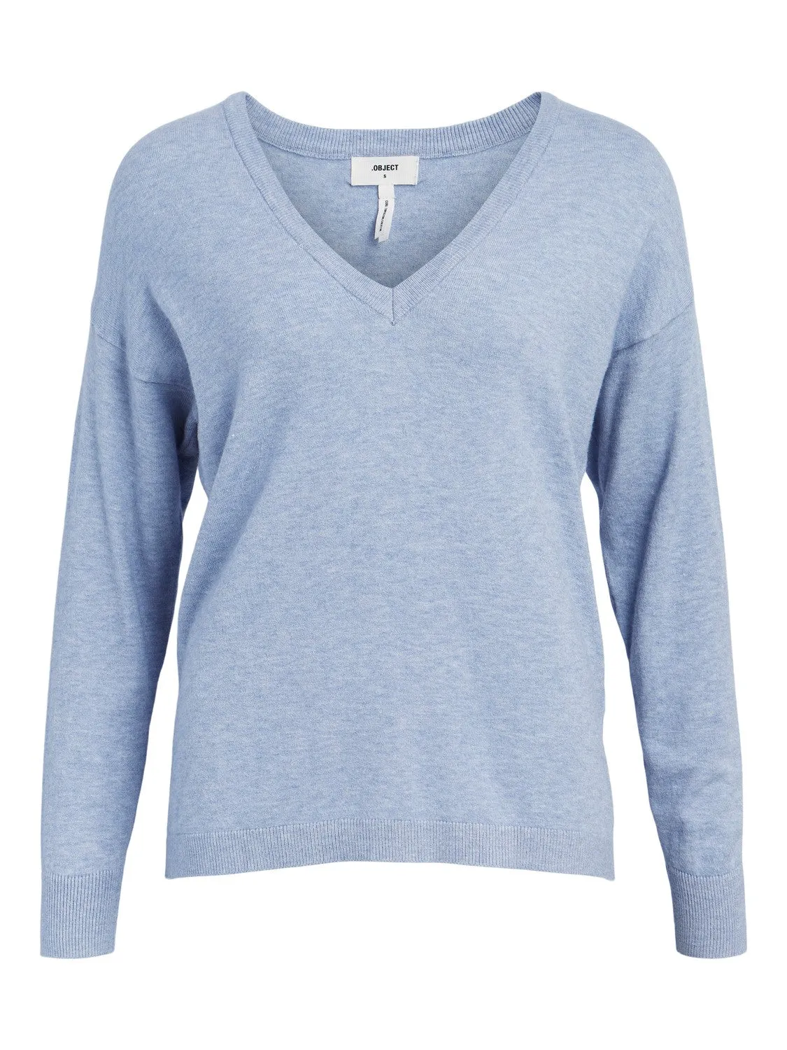 Eleana V-Neck Jumper (Serenity MELANGE)