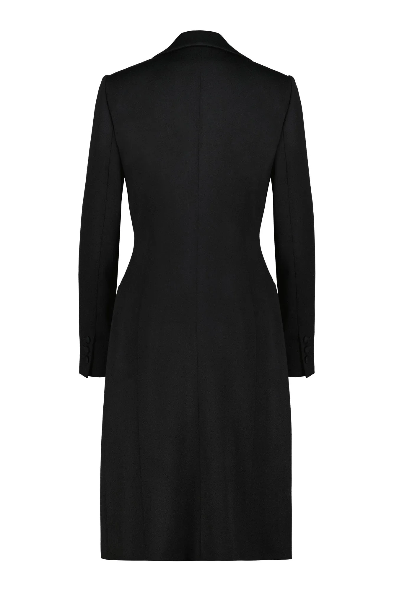 ERYTHRINA BLACK WOOL BLAZER DRESS