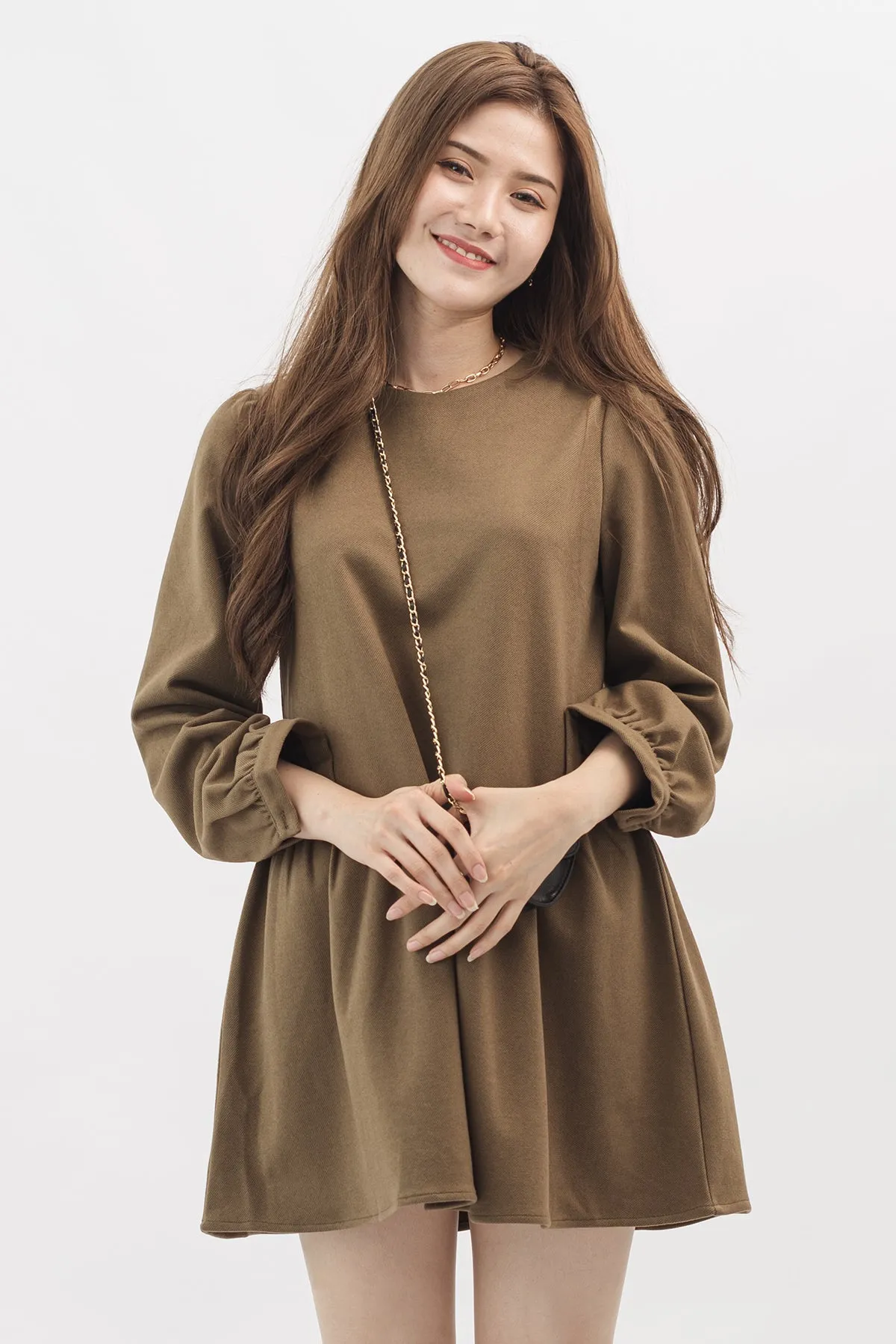 Evie Puff Long Sleeve Dress