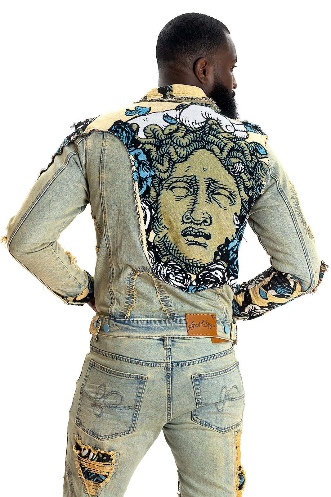 F1044 Cashay Tapestry Denim Jacket - Dirt