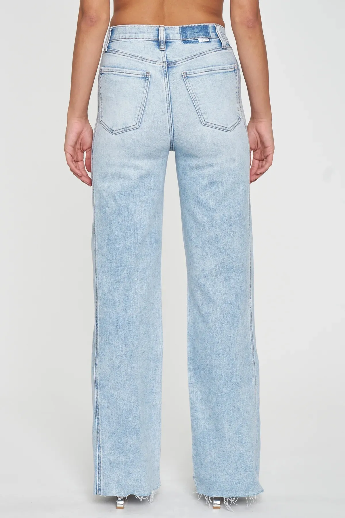 FAR OUT SEAM WIDE LEG IN CUPID JEANS